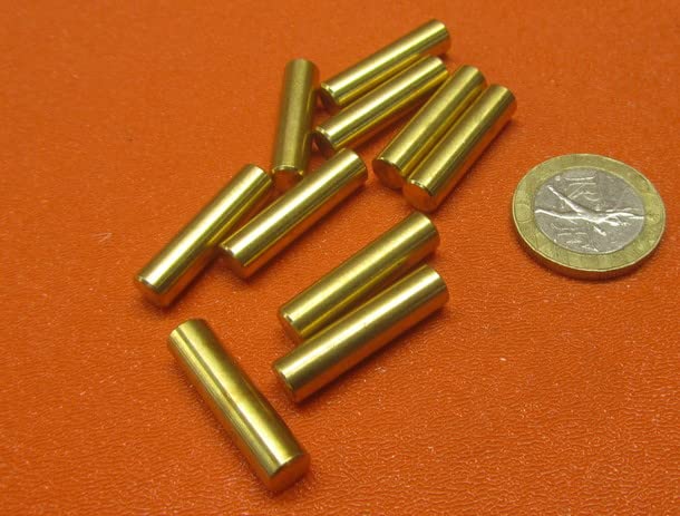 360 Brass Dowel Pin 1/4" Diameter x 1.00" Length 10 Pcs