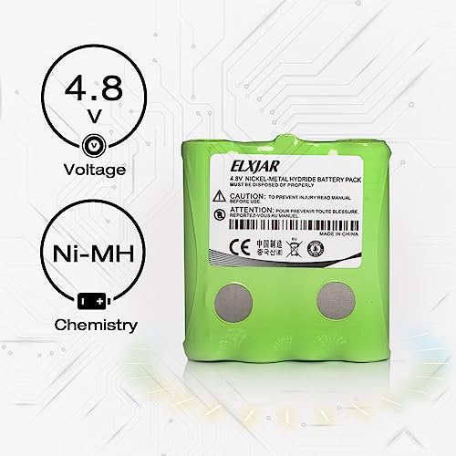 ROWSHEP (2-Pack) 4.8V 700mAh Ni-MH Battery Replacement for Cisco GA-cm, FA-NICD, Cobra FA-BP FA-CK GA-cm GA-CR GA-CT IXNN4002A