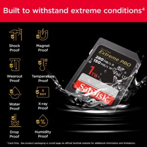 SanDisk 64GB Extreme PRO SDXC UHS-II Memory Card - C10, U3, V60, 6K, 4K UHD, SD Card - SDSDXEP-064G-GN4IN