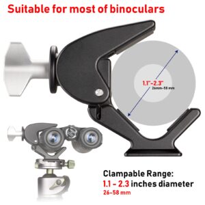 Binocular Tripod Mount Adapter,1/4" 3/8" Screw and ARCA Quick Release Binocular Tripod Mount,Compatiable with Vortex Zeiss Nikon Swarovski Leica Leupold Bushnell binculars