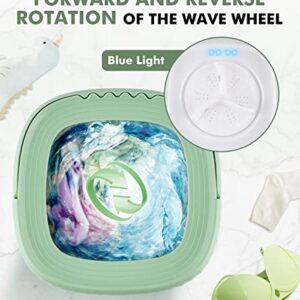 Meticuloso Portable Washing Machine, Foldable Mini Washer, Small Washer for Underwear, Socks, Baby Clothes, Towels, Delicate Items, in Apartment, Dorm, Camping, Trips and RVs
