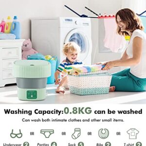 Meticuloso Portable Washing Machine, Foldable Mini Washer, Small Washer for Underwear, Socks, Baby Clothes, Towels, Delicate Items, in Apartment, Dorm, Camping, Trips and RVs