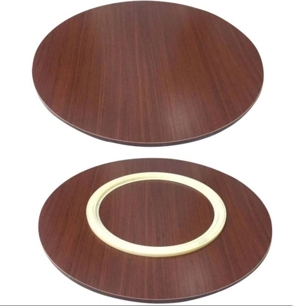 JWW 20in-40in Large Wooden Turntable Lazy Susan For Dining Table Round Tabletop Serving Plate 360° Swivel Tray, Rotate By Hand (Color : Mahogany, Size : 70cm/27")