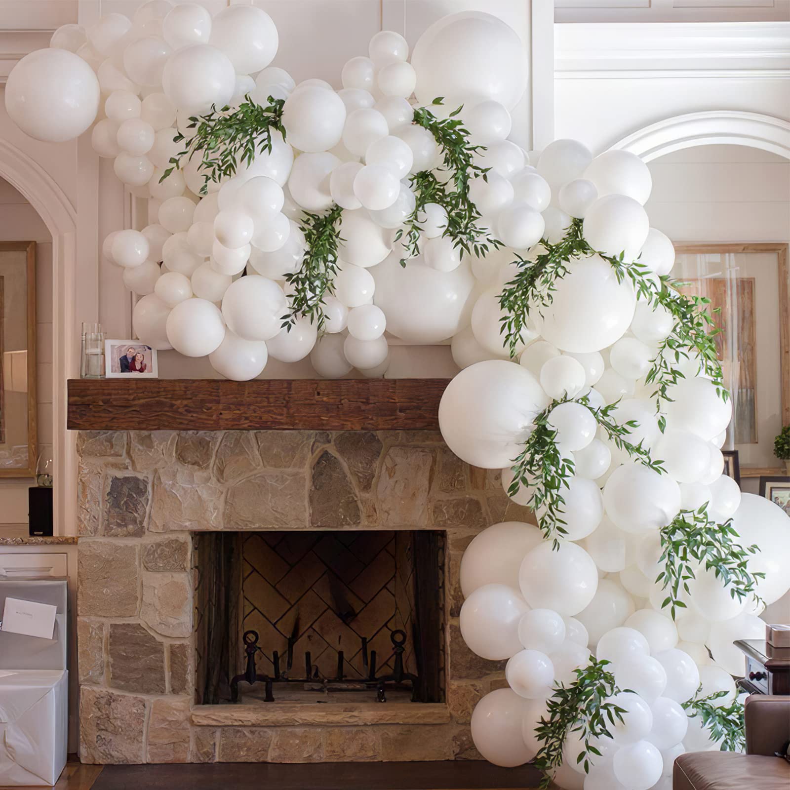 Freechase White Latex Balloons - White Party Balloons 139 Different Sizes 5/10/12/18 Inch, White Balloon Garland Kit for Birthdays, Graduation, Baby Shower, Wedding, and Bachelorette Party Balloons