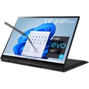 LG 16T90P-K.AAE7U1 Gram 2-in-1 16-inch Laptop with Pen, i7-1195G7, 512GB SSD (Renewed) Bundle with 2 YR CPS Enhanced Protection Pack