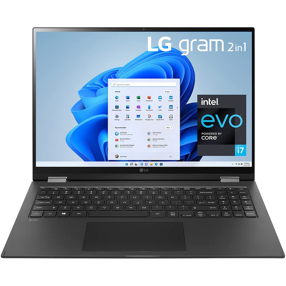 LG 16T90P-K.AAE7U1 Gram 2-in-1 16-inch Laptop with Pen, i7-1195G7, 512GB SSD (Renewed) Bundle with 2 YR CPS Enhanced Protection Pack