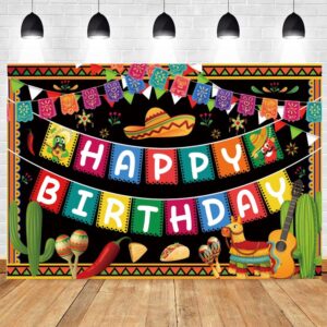 mexican happy birthday backdrop mexican party decorations fiesta theme backdrop mexico cinco de mayo carnival decoration taco party supply mexican birthday colorful banner photography background
