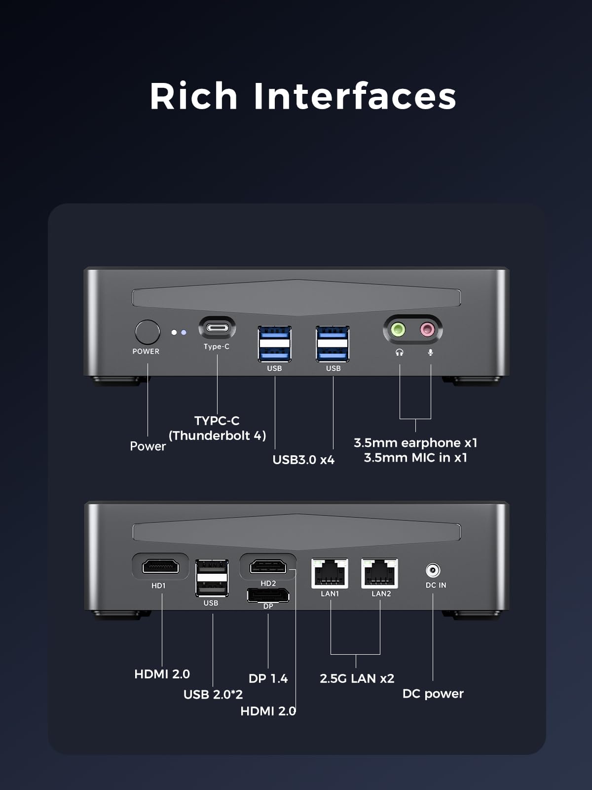 TOPGRO K2 Mini Gaming PC 12th Gen Core i9-12900H, Mini Computers(14C/20T, Up to 5.0GHz)32GB DDR4/1TB PCIe4.0 SSD, Small Mini PC Windows 11 Pro, 8K UHD/2.5G LAN/Thunderbolt 4/WiFi 6E/BT5.3, Home&Office