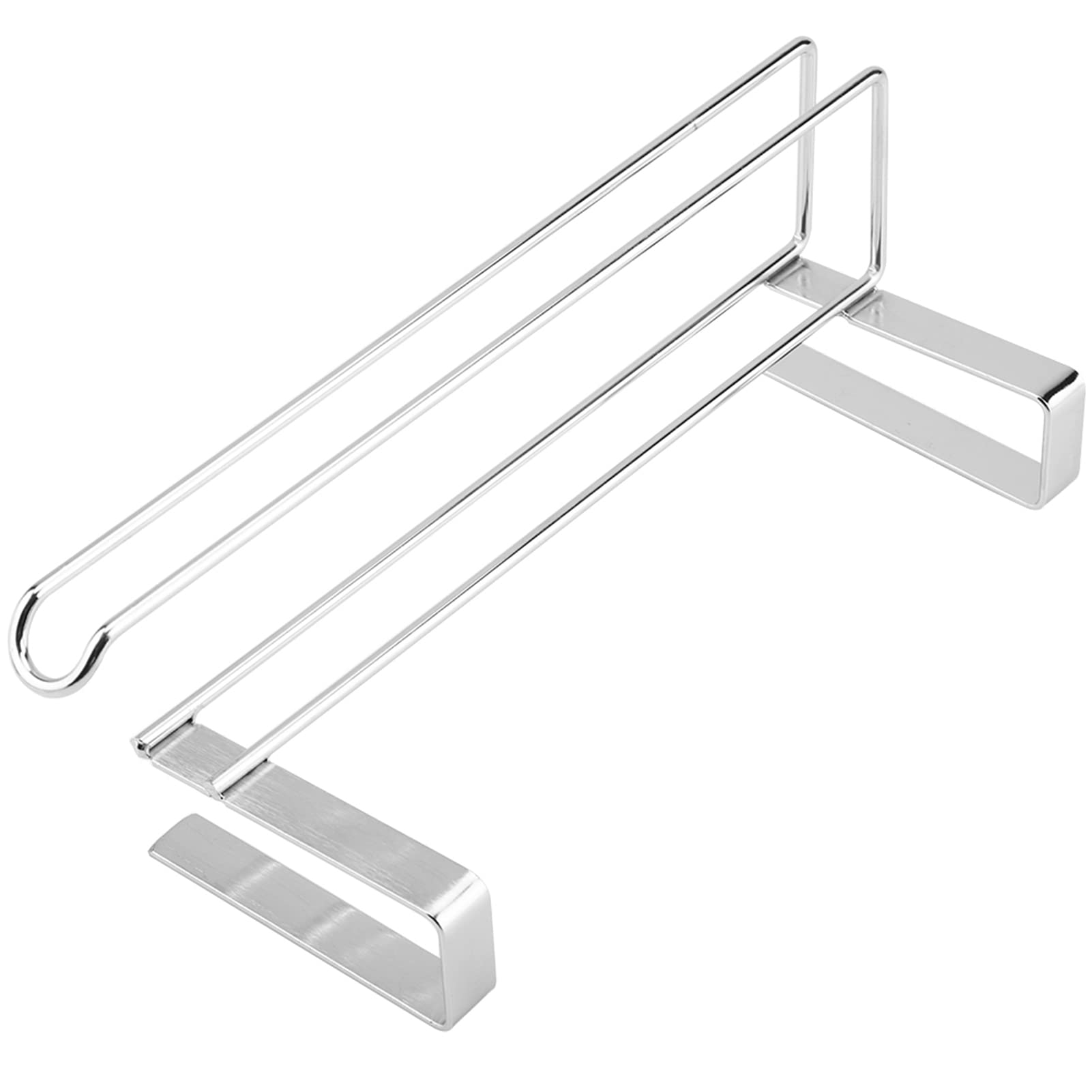 Stainless Steel Kitchen Over Door Roll Paper Holder Paper Towel Rack Hanger