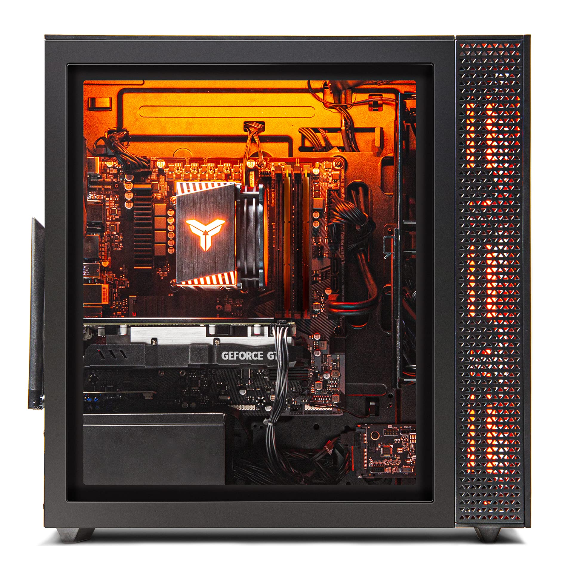 TJJ Neptune Gaming PC Desktop Computer - Intel Core i3-10105F 3.7GHz, AMD RX 5500XT 8GB (Beat GTX 1650), 16GB DDR4, 512GB NVME SSD, WiFi 6E, VR Ready, RGB Fans, RGB Keyboard & Mouse, Win 11 Pro