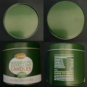 Mosquito Candle Outdoor 2 Pack with 5 Natural Essential Oils. DEET Free Citronella Candles Outdoor Mosquito Repellent Outdoor Patio. Mosquito Repellent Candles Outdoor. Bug Candles Repellent Outdoor