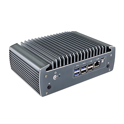 HUNSN Micro Firewall Appliance, Mini PC, OPNsense, VPN, Router PC, Intel Core I5 10210U, RX10, AES-NI, 6 x 2.5GbE I225-V B3, HDMI, DP, COM, SIM Slot, TPM2.0, 16G RAM, 128G SSD