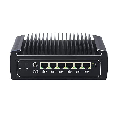 HUNSN Micro Firewall Appliance, Mini PC, OPNsense, VPN, Router PC, Intel I7 8550U, RX03, AES-NI, Nano SIM Slot, HDMI, COM, 6 x Intel I211, Vesa Mount, 8G RAM, 64G SSD