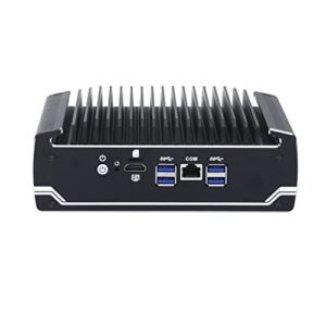 HUNSN Micro Firewall Appliance, Mini PC, OPNsense, VPN, Router PC, Intel I7 8550U, RX03, AES-NI, Nano SIM Slot, HDMI, COM, 6 x Intel I211, Vesa Mount, 8G RAM, 64G SSD