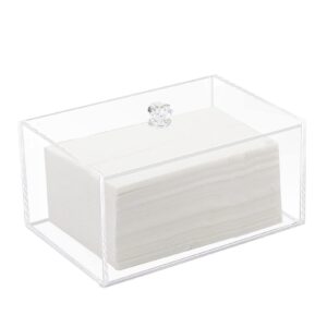 weiai acrylic dryer sheet holder, clear dryer sheets box container for laundry dispenser storage