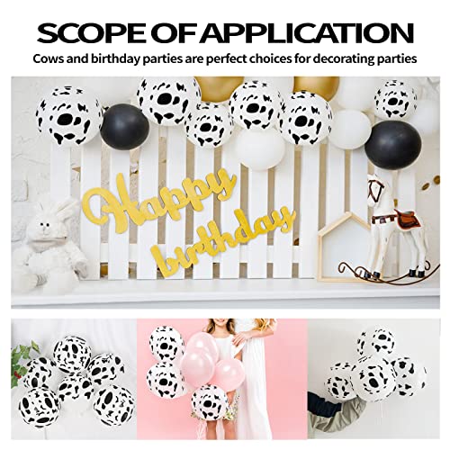 30PCS Cow Balloons Funny Cow Print Balloons For Children's Party Western Cowboy Theme for Kids Birthday Party Favor Supplies Decorations…