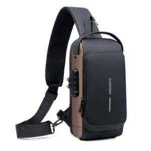 leathario leather sling bag for men chest crossbody shoulder backpack small daypack multipurpose casual travel