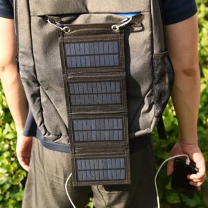 Solar AA & AAA Rechargeable Batteries Charger for 1.2V AA & AAA Ni-MH Ni-CD Batteries, with 6 Watt Solar Panel and 4-Bay USB AA & AAA Charger