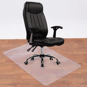 NbHnJs Home&Office Clear Chair Mat for Hardwood Floor or Carpet, PVC Material Transparent Protection Desk Mat for Rolling Chair (30" X 48" Rectangle)