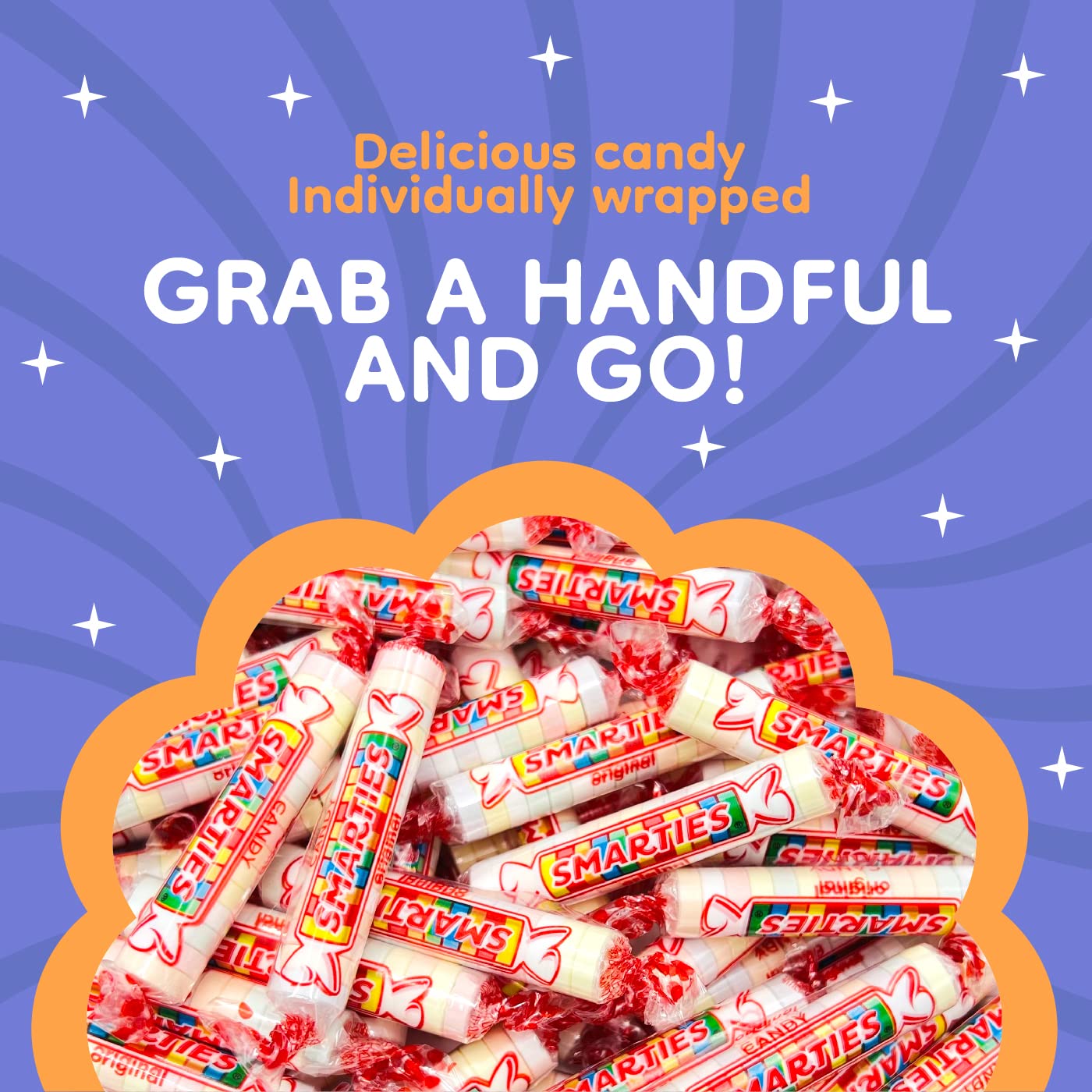 LaetaFood Smarties Candy Rolls Original Flavors (1 Pound Bag)