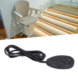 Lift Chair Remote 5 Pin Round Connector 4 Buttons Up and Down Functions Replacement Hand Control Handset for Power Recliner