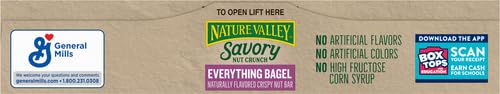 Nature Valley Savory Nut Crunch Bars, Everything Bagel, 0.89 oz, 5 bars