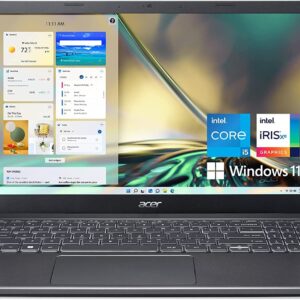 acer 2024 Aspire 5 15.6" FHD IPS Laptop PC 10-Core 12th Intel Core i5-1235U Iris Xe Graphics 16GB DDR4 256GB NVMe SSD WiFi AX RJ-45 BT HDMI Webcam Thunderbolt 4 Backlit KB Windows 11 Pro w/RE USB