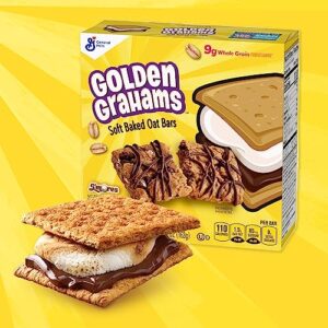 Golden Grahams S'mores Soft Baked Oat Bars, Chewy Snack Bars, 6 ct