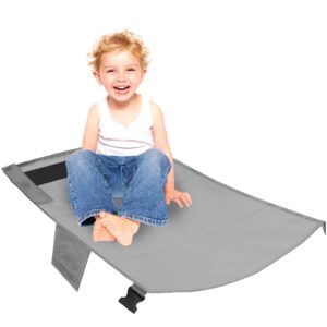 airplane footrest for kids-portable toddler travel foot hammock airplane seat extender leg rest for children (gray)