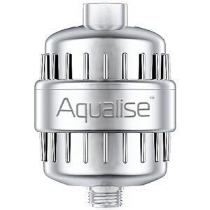 20-stage shower head filter by aqualise - hard water replacement cartridge - high output - removes chlorine fluoride heavy metals iron & other sediments - showerhead purifier