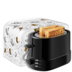 Bulopur Cartoon Cute Cats Printed 2 Slice Toaster Cover Toaster Storage Bag Microwave Toaster Oven Cover, Stain Resistant, Washable & Waterproof