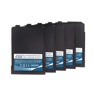 rowshep (5-pack) 3.6v 500mah ni-mh battery replacement for minitor 5, minitor v pager, rln5707 rln5707a