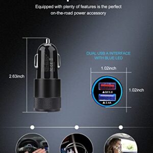 30w Car Charger, Quick Charge 3.0 Cigarette Lighter Adapter, 2 Port Fast Charging Car Plug for iPhone 15 Pro Max 14 13 12 XR X, Galaxy S24 Ultra S23 FE A25 A13 A24, USB Auto Cargador Carro for Travel