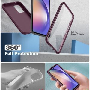 FNTCASE for Samsung Galaxy A54 5g Case: Clear Shockproof Protective Silicone Phone Cases - Slim Full Protection Cell Phones Cover with Screen Protector - Dual Layer Rugged Cell Covers