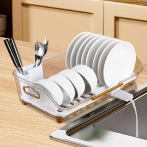 cloveego dish drying rackover sink dish drying rack for vegetables and fruits. suitable for all kinds of dishesproduct size 16.7 in. 10.4 in. 5.1 in