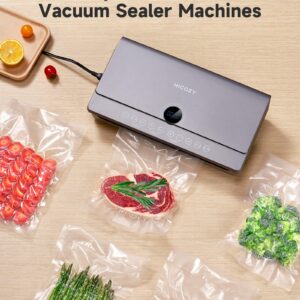 HiCOZY Vacuum Sealer Bags 100 Count 8”x12” for Food Storage, Pre-Cut BPA Free Bag for Meal Prep or Sous Vide Cooking, Safe to Microwave, Dishwasher, Boil, or Freeze