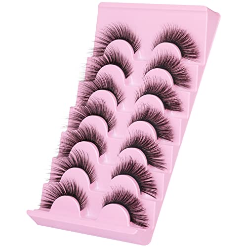 Fox Eye Lashes Fluffy Eyelashes Angel Wing Wispy False Eyelashes Like Bratz Styles L Curl Rusain Strip Lashes that Look Like Extensions Little Dramatic Lashes Pack