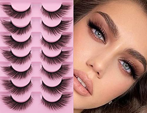 Fox Eye Lashes Fluffy Eyelashes Angel Wing Wispy False Eyelashes Like Bratz Styles L Curl Rusain Strip Lashes that Look Like Extensions Little Dramatic Lashes Pack