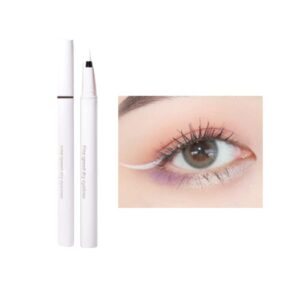 icathuny liquid eyeliner durable long-lasting colored eyeliner,highly pigmented, no smudging,waterproof high-pigmented colorful eyeliners for eye makeup for women and girl (white)