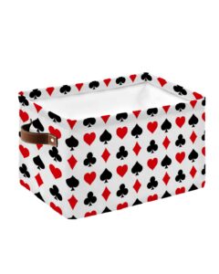 storage basket poker game themed large foldable storage bins with handles las vegas theme casino waterproof laundry baskets for organizing clothes shelves closet toy gifts bedroom nursery 1 pack