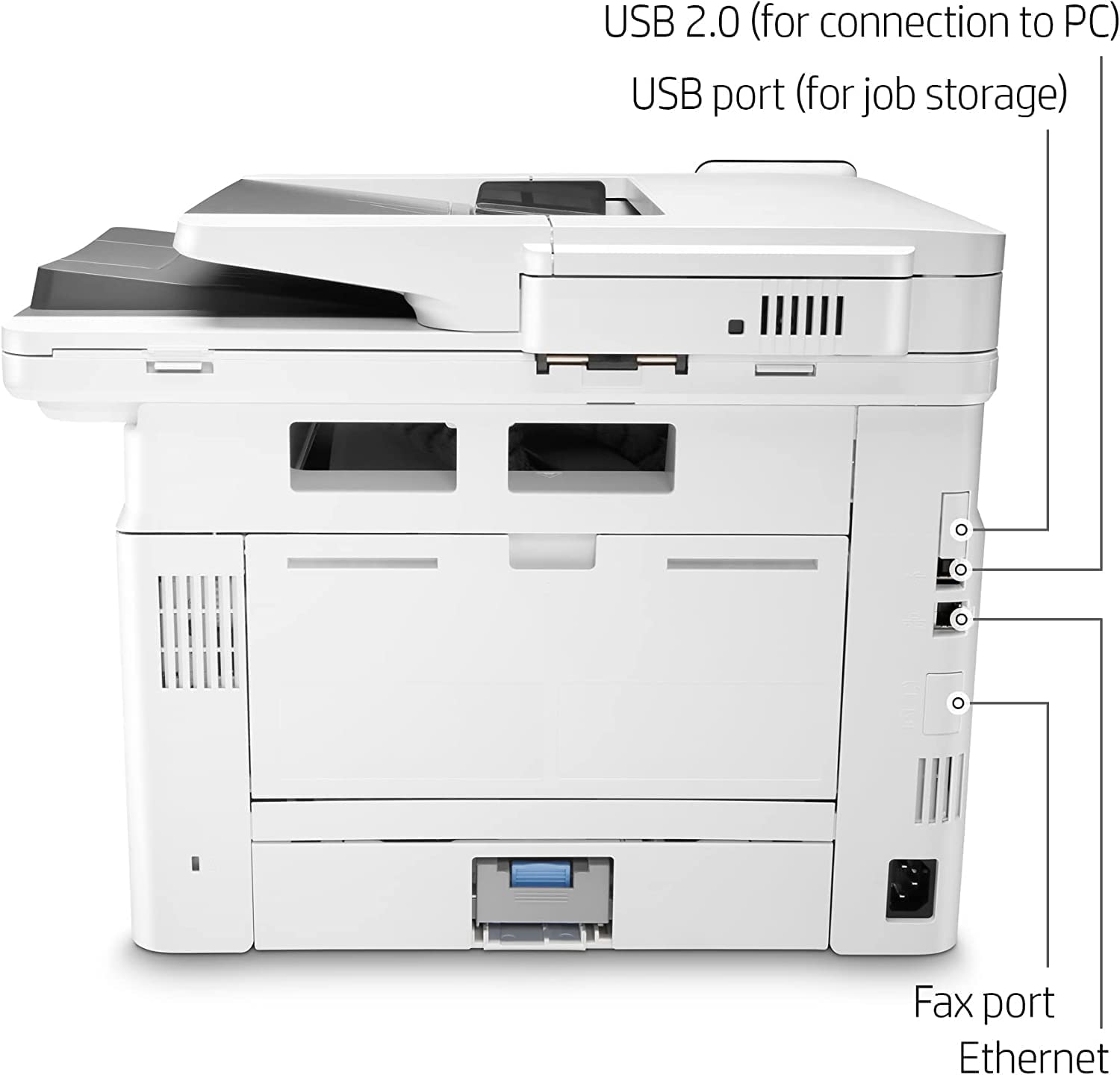 HP Laserjet Pro MFP M428fdw All-in-One Wireless Monochrome Laser Printer for Home Business Office, White - Print Scan Copy Fax - 40 ppm, 50-Sheet ADF, 1200 x 1200 dpi, Auto Duplex Printing, Ethernet