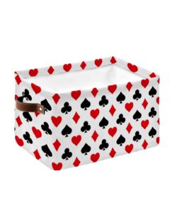 storage basket poker game themed large foldable storage bins with handles las vegas theme casino waterproof laundry baskets for organizing clothes shelves closet toy gifts bedroom nursery 1 pack
