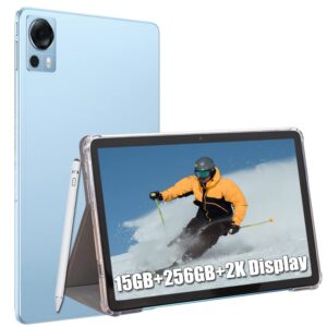 doogee t20 tablet 2023, 2k display 10.4 inch android 12 tablets, octa-core 15gb+256gb, 2.4g/5g wi-fi, 8300mah battery, 16mp+8mp, split screen, gps, otg, hi-res audio＆tÜv rheinland certified, blue