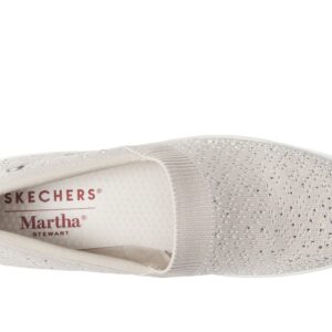 SKECHERS Women's Martha Stewart PIER LITE-Reflection Loafer, Light Grey Silver, 9.5