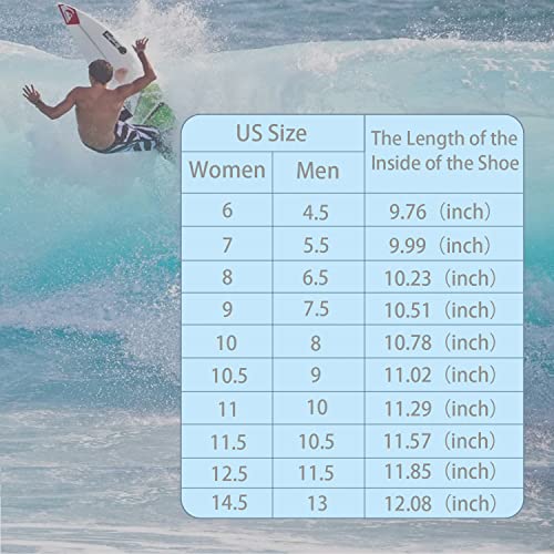 Goodsaleok Men's Women's Water Shoes Quick Dry Aqua Socks Barefoot Beach Brook Water Shoes Boating Surfing Hiking Yoga Daily Wear Match Octopus Sole Grey 11.5/10.5 Size