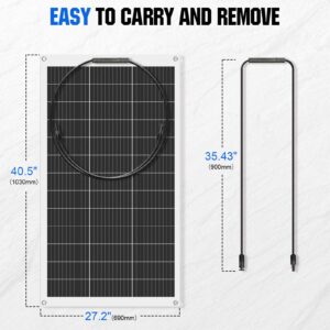 ECO-WORTHY 260 Watt 12V Flexible Complete Solar Panel Starter Kit for RV Off Grid with Battery and Inverter: 2pcs 130W Solar Panel + 30A Charge Controller + 50Ah Lithium Battery + 600W Solar Inverter