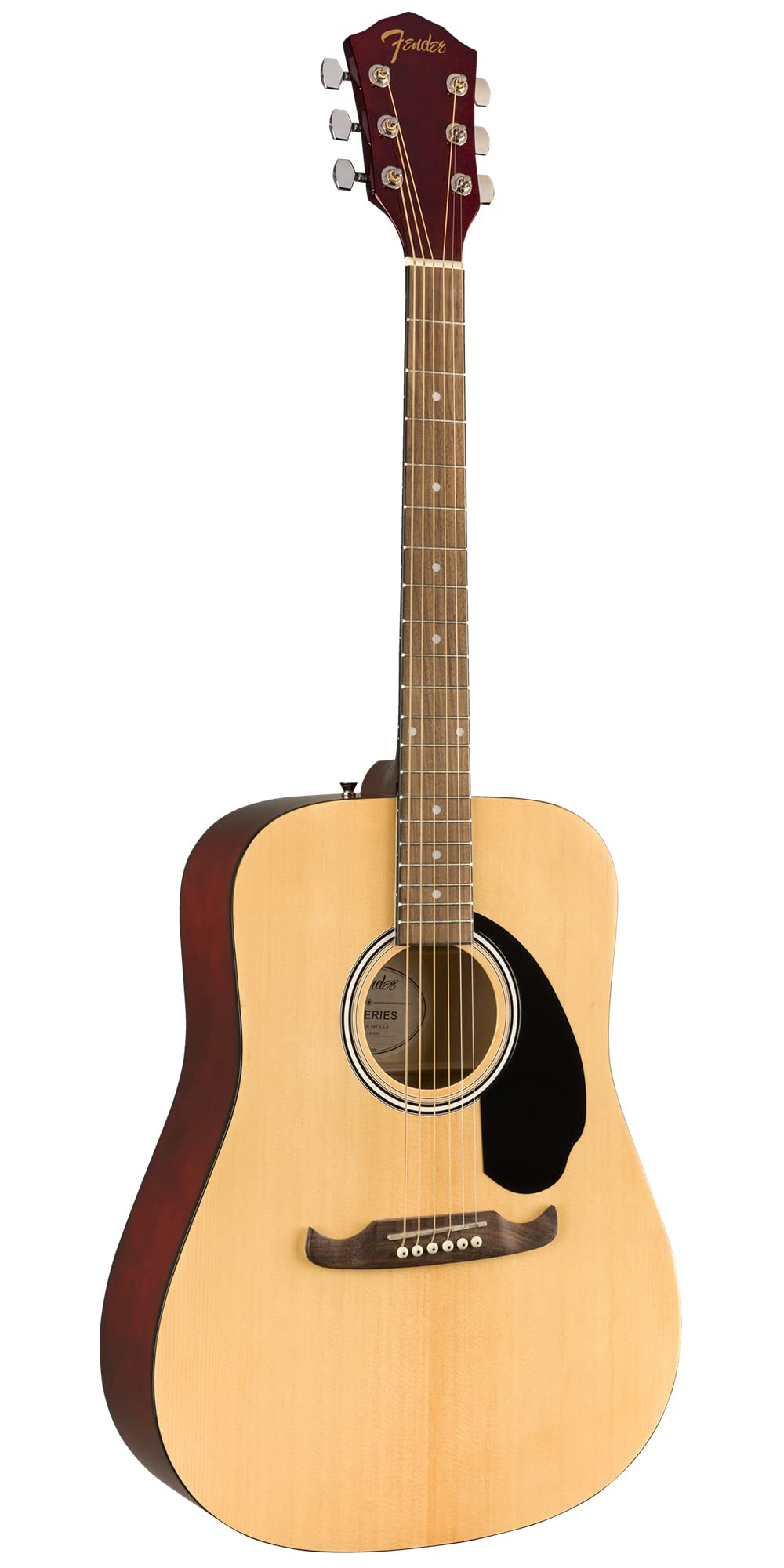 Fender FA-125 Dreadnought Guitar - Natural Bundle with Hard Case, Tuner, Strap, Strings, String Winder, Picks, and Austin Bazaar Instructional DVD