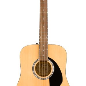 Fender FA-125 Dreadnought Guitar - Natural Bundle with Hard Case, Tuner, Strap, Strings, String Winder, Picks, and Austin Bazaar Instructional DVD