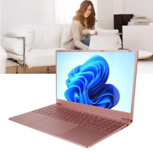 Tangxi 15.6in WIN10 Laptop,2K IPS Screen 2.4G 5G WiFi Laptop Computers with Fingerprint Unlock,Backlight Keyboard,12GB RAM 1TB ROM,7000mAh Battery,Rose Gold