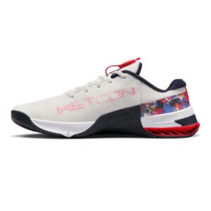 nike womens metcon 8 trainers do9327 sneakers shoes (summit white/bright crimson/hyper pink/blackened blue, us_footwear_size_system, adult, women, numeric, medium, numeric_6)
